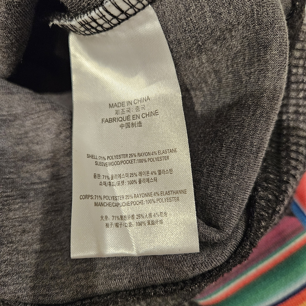 Hooey Gray and Tribal Multicolor Patterned Hoodie Salado - Picture 8 of 9